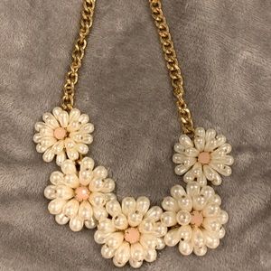 Floral Pearl Statement Necklace